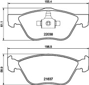 MDB3796 Sada brzdových destiček, kotoučová brzda MINTEX