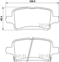 MDB3858 Sada brzdových destiček, kotoučová brzda MINTEX