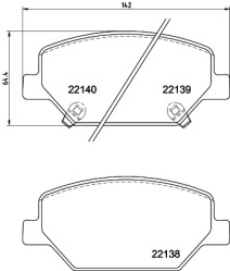 MDB4067 Sada brzdových destiček, kotoučová brzda MINTEX