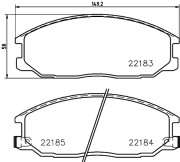 MDB3754 Sada brzdových destiček, kotoučová brzda MINTEX