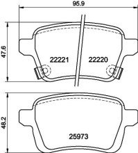 MDB3820 Sada brzdových destiček, kotoučová brzda MINTEX