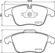 MDB3835 Sada brzdových destiček, kotoučová brzda MINTEX