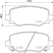 MDB3769 Sada brzdových destiček, kotoučová brzda MINTEX