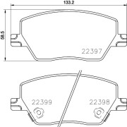 MDB3896 Sada brzdových destiček, kotoučová brzda MINTEX