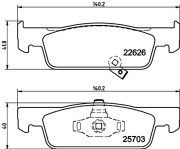 MDB3985 Sada brzdových destiček, kotoučová brzda MINTEX