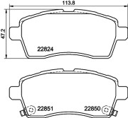 MDB4029 Sada brzdových destiček, kotoučová brzda MINTEX