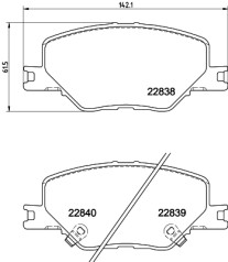 MDB4066 Sada brzdových destiček, kotoučová brzda MINTEX