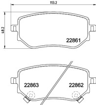 MDB4119 Sada brzdových destiček, kotoučová brzda MINTEX