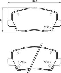 MDB4079 Sada brzdových destiček, kotoučová brzda MINTEX