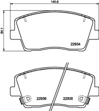 MDB4115 Sada brzdových destiček, kotoučová brzda MINTEX