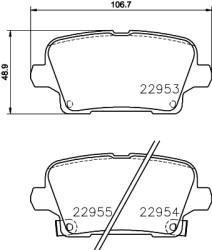 MDB4204 Sada brzdových destiček, kotoučová brzda MINTEX