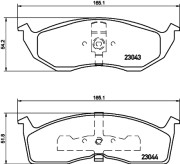 MDB1780 Sada brzdových destiček, kotoučová brzda MINTEX