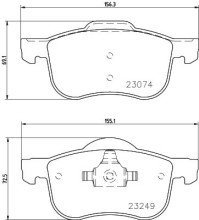 MDB2784 Sada brzdových destiček, kotoučová brzda MINTEX