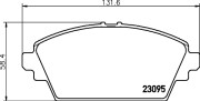 MDB2117 Sada brzdových destiček, kotoučová brzda MINTEX