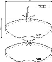 MDB2675 Sada brzdových destiček, kotoučová brzda MINTEX