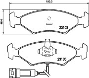 MDB2110 Sada brzdových destiček, kotoučová brzda MINTEX