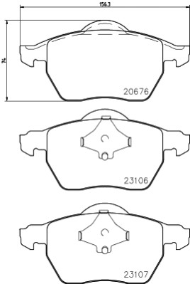 MDB2676 Sada brzdových destiček, kotoučová brzda MINTEX