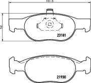 MDB2206 Sada brzdových destiček, kotoučová brzda MINTEX