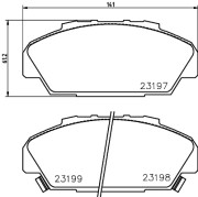 MDB1534 Sada brzdových destiček, kotoučová brzda MINTEX