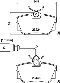 MDB2113 Sada brzdových destiček, kotoučová brzda MINTEX