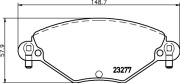 MDB2187 Sada brzdových destiček, kotoučová brzda MINTEX