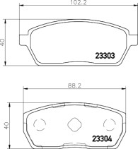 MDB1761 Sada brzdových destiček, kotoučová brzda MINTEX