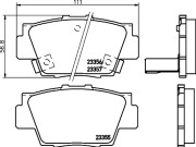 MDB1544 Sada brzdových destiček, kotoučová brzda MINTEX