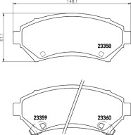 MDB1824 Sada brzdových destiček, kotoučová brzda MINTEX