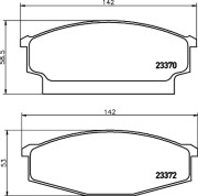 MDB1405 Sada brzdových destiček, kotoučová brzda MINTEX