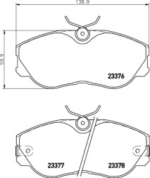 MDB1453 Sada brzdových destiček, kotoučová brzda MINTEX