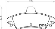 MDB2279 Sada brzdových destiček, kotoučová brzda MINTEX