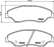 MDB2094 Sada brzdových destiček, kotoučová brzda MINTEX