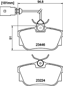 MDB2096 Sada brzdových destiček, kotoučová brzda MINTEX