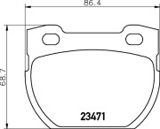 MDB2579 Sada brzdových destiček, kotoučová brzda MINTEX