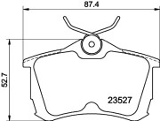 MDB1990 Sada brzdových destiček, kotoučová brzda MINTEX