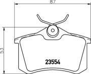 MDB2820 Sada brzdových destiček, kotoučová brzda MINTEX