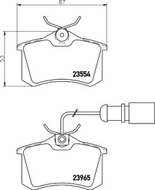 MDB2118 Sada brzdových destiček, kotoučová brzda MINTEX