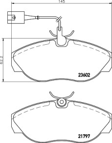 MDB2157 Sada brzdových destiček, kotoučová brzda MINTEX