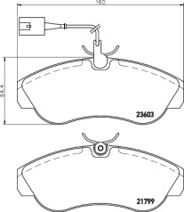 MDB2158 Sada brzdových destiček, kotoučová brzda MINTEX