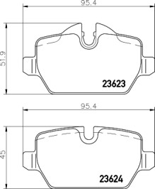 MDB2681 Sada brzdových destiček, kotoučová brzda MINTEX