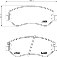 MDB2215 Sada brzdových destiček, kotoučová brzda MINTEX