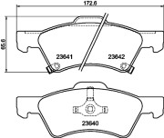 MDB2216 Sada brzdových destiček, kotoučová brzda MINTEX