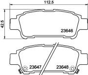 MDB2115 Sada brzdových destiček, kotoučová brzda MINTEX