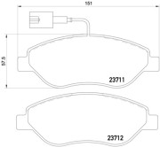 MDB2241 Sada brzdových destiček, kotoučová brzda MINTEX