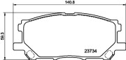 MDB2578 Sada brzdových destiček, kotoučová brzda MINTEX