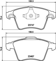 MDB2942 Sada brzdových destiček, kotoučová brzda MINTEX