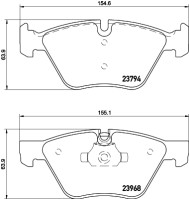 MDB2692 Sada brzdových destiček, kotoučová brzda MINTEX