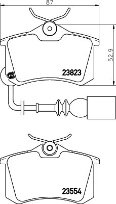 MDB2566 Sada brzdových destiček, kotoučová brzda MINTEX