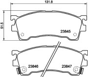 MDB2757 Sada brzdových destiček, kotoučová brzda MINTEX