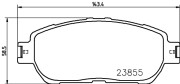 MDB3859 Sada brzdových destiček, kotoučová brzda MINTEX